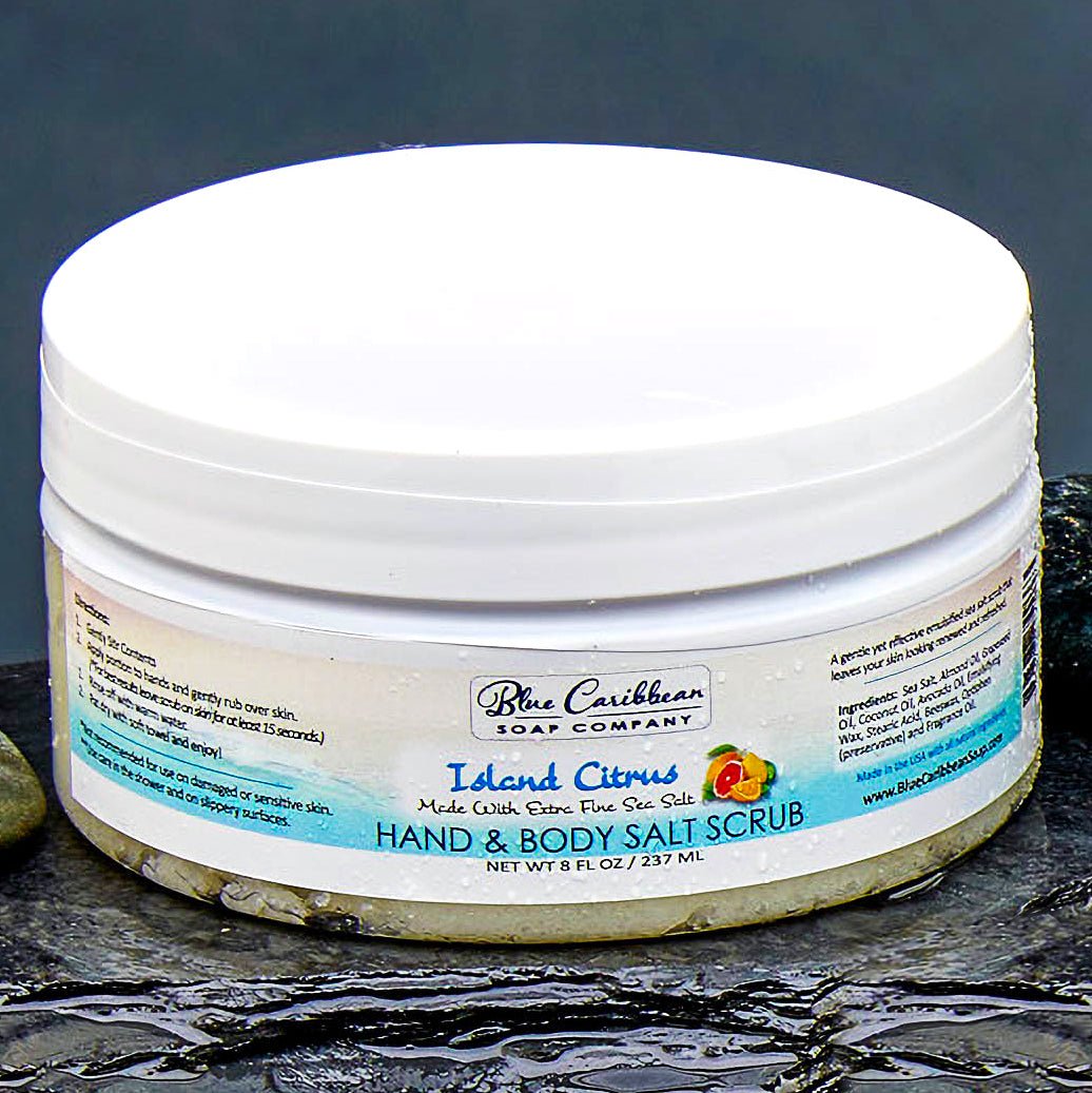 Blue Caribbean Scrub, 8 oz-Island Citrus